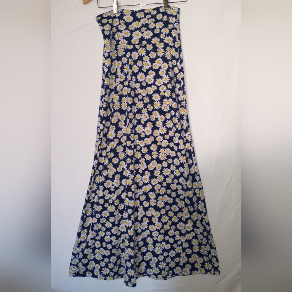 90's Y2K Floral Maxi Skirt Daisy Print Stretchy Promesa Vintage Fairy Small - Picture 5 of 6